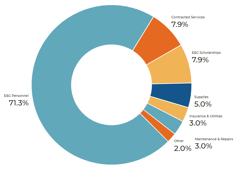 Doughnut pie chart of EandG Expenses FY26
