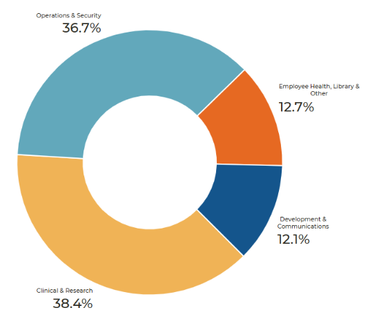 Doughnut chart of the FY26 Hospital Services Budget