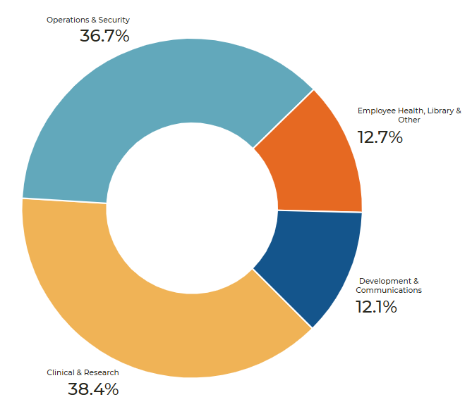 Doughnut chart of the FY26 Hospital Services Budget